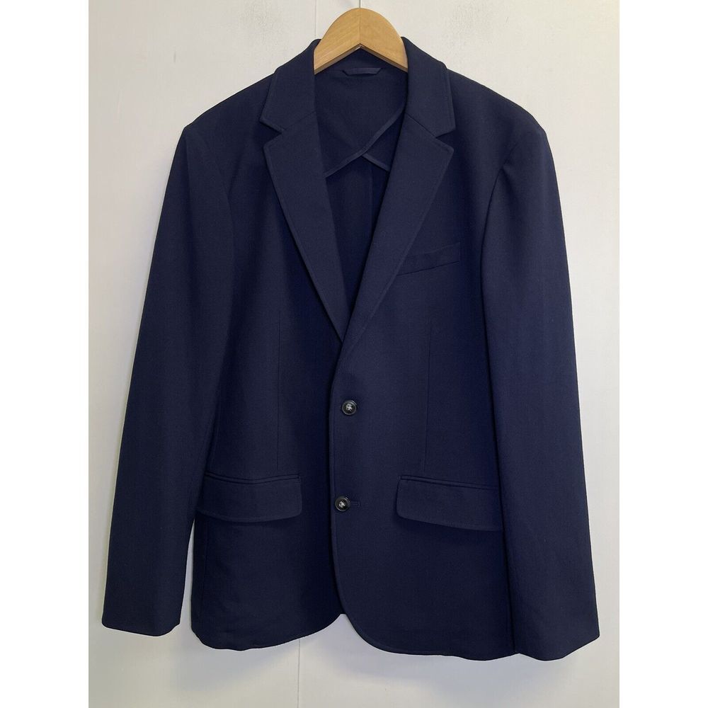 Fairlane & Sons Mens Size M Natural Straight‎ Fit Jacket   Navy Blue Blazer Coat